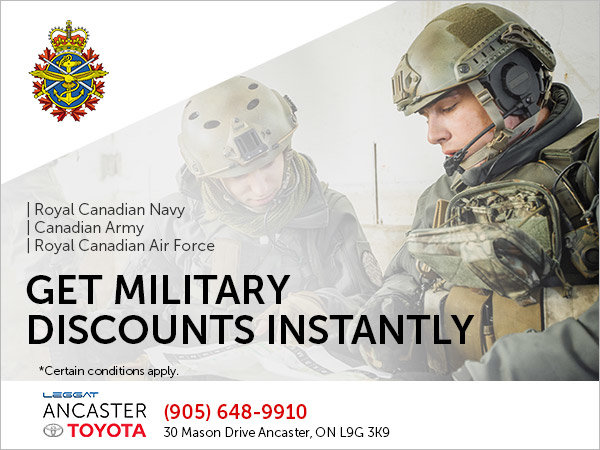 Ancaster Toyota's Military Discount Program