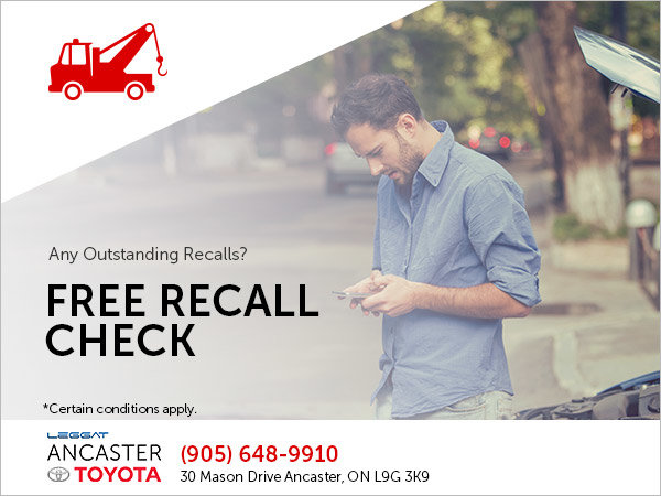 Get Your FREE Recall Check!