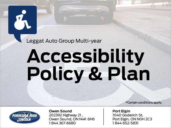 Leggat Auto Group's Multi-year Accessibility Policy & Plan