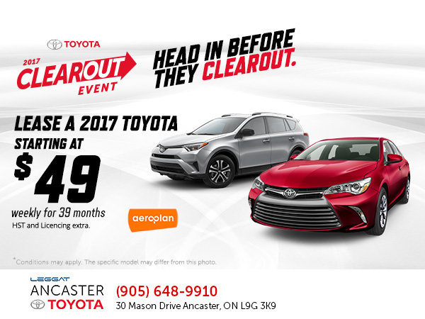 Toyota's 2017 Clearout Event