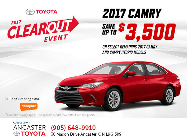 Huge Savings on the 2017 Camry