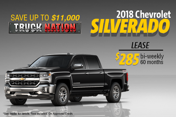 Lease the 2018 Chevrolet Silverado