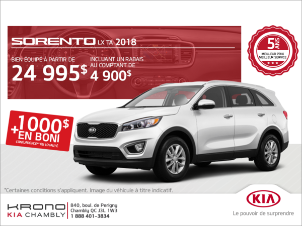 Le Kia Sorento 2018