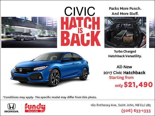 Save on the All-New 2017 Civic Hatchback Now!
