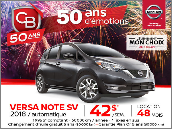 Versa Note SV 2018 automatique