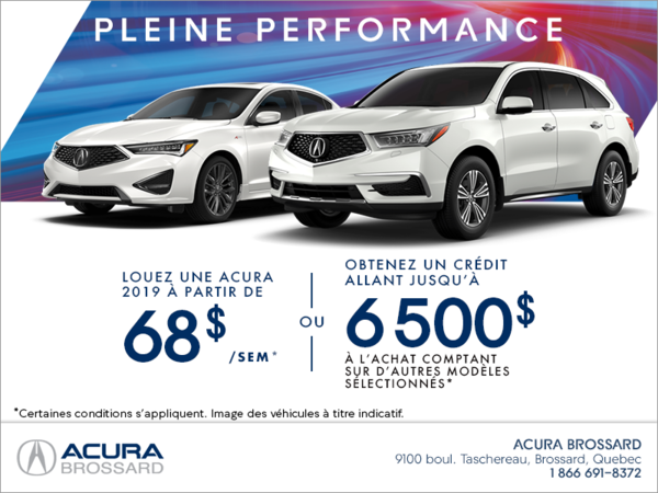 La vente pleine performance d'Acura