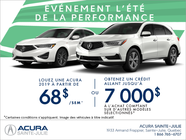 Événement l'été de la performance d'Acura