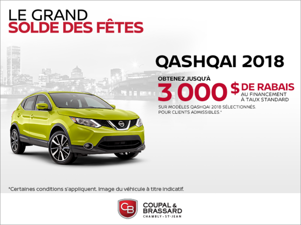 Obtenez le Qashqai 2018 dès aujourd'hui!