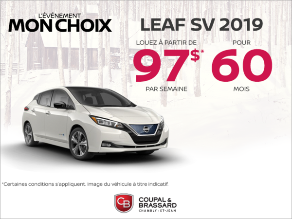 Louez la Nissan Leaf 2019 dès aujourd'hui!