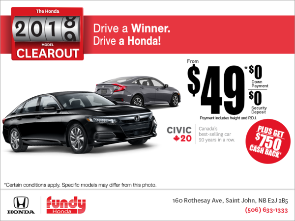 The Honda 2018 Model Clearout!