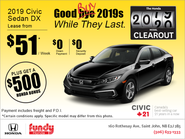 Lease the 2019 Honda Civic Sedan!
