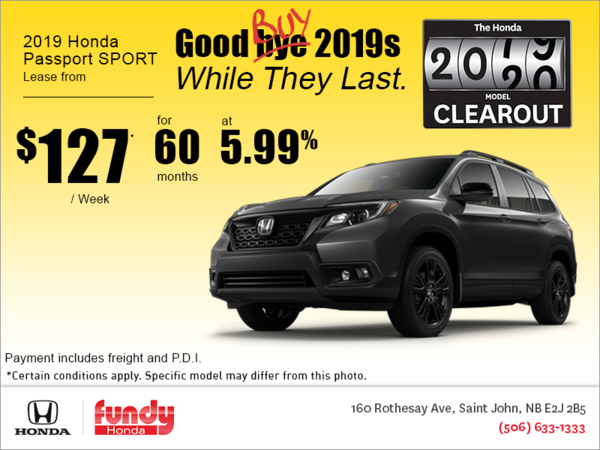 Lease the 2019 Honda Passport!