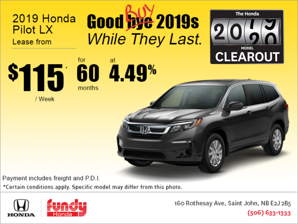 Lease the 2019 Honda Pilot!