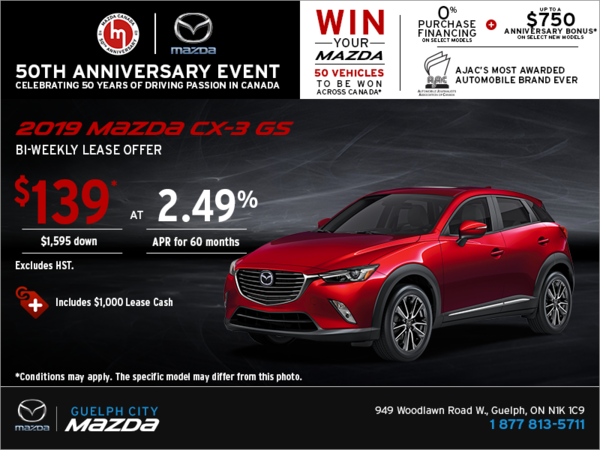 Get the 2019 Mazda CX-3 Today!