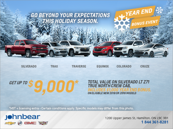 Chevrolet's Year End Bonus Event!