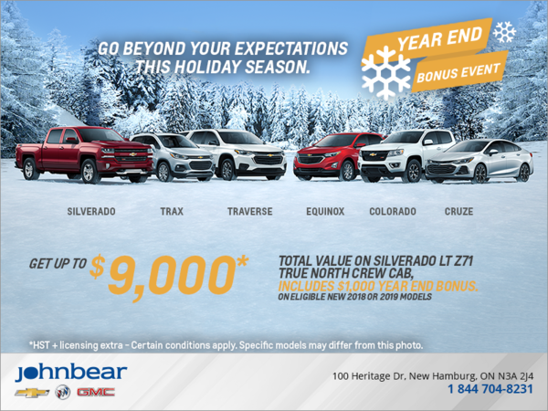 Chevrolet's Year End Bonus Event!