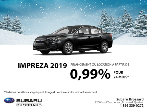 Procurez-vous la Impreza 2019 4 portes!