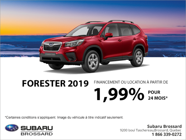 Procurez-vous la Subaru Forester 2019!
