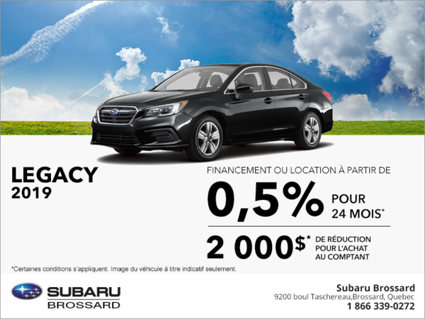 Procurez-vous la Subaru Legacy 2019!