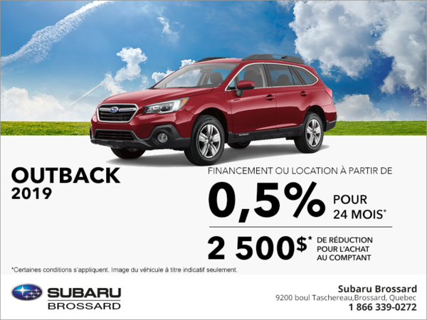 Procurez-vous le Subaru Outback 2019!