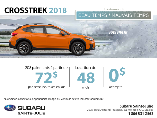 Louez la Crosstrek 2018!