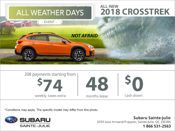 Lease the 2018 Crosstrek today!