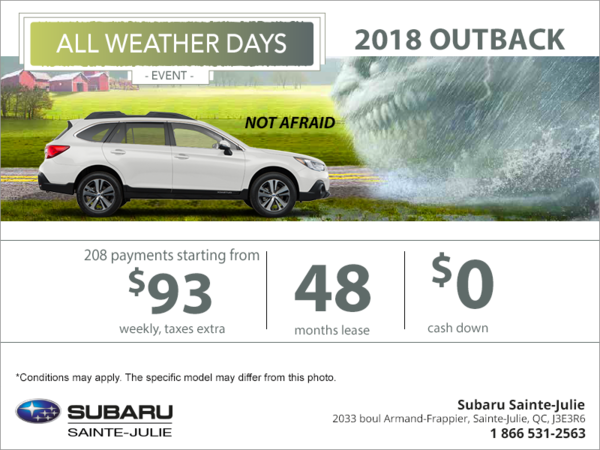 Lease the 2018 Outback today!