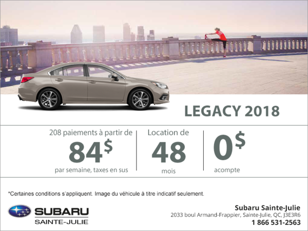 Louez la Legacy 2018!