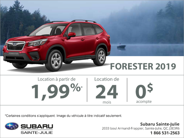 Procurez-vous le Forester 2019!
