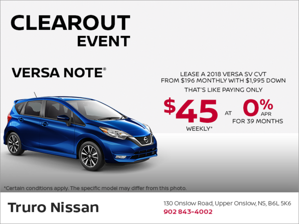 Get the 2018 Versa Note Today!