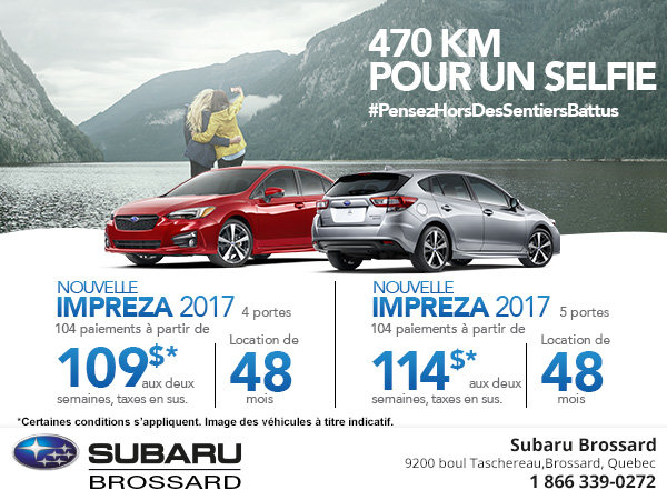 Découvrez la Subaru Impreza 4 et 5 portes 2017