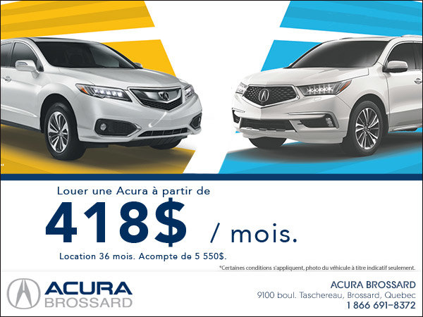 C'est l'événement de vente mensuel chez Acura