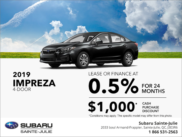 Get the 2019 Impreza 4-door today!