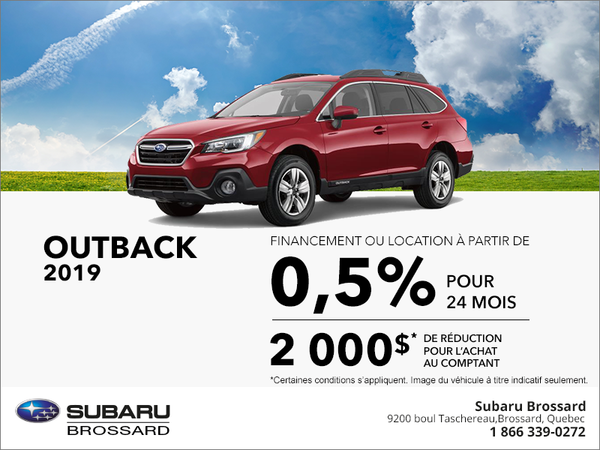 Procurez-vous le Subaru Outback 2019!