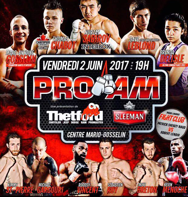 Thetford Chrysler présente le Gala de boxe Pro Am