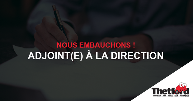 Offre d'emploi: Adjoint(e) à la direction
