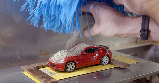 Nissan miniature car wash shows automaker’s commitment to quality