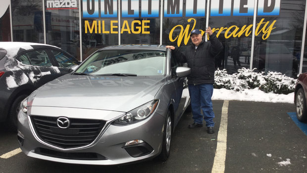 Roger picking up his brand new Mazda 3!