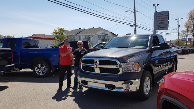 Un gros merci à M. Viateur Collin, client fidèle qui à renouveler son Ram 2013 pour un 2018.