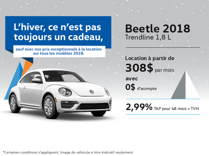 Obtenez la Beetle 2018 dès aujourd'hui