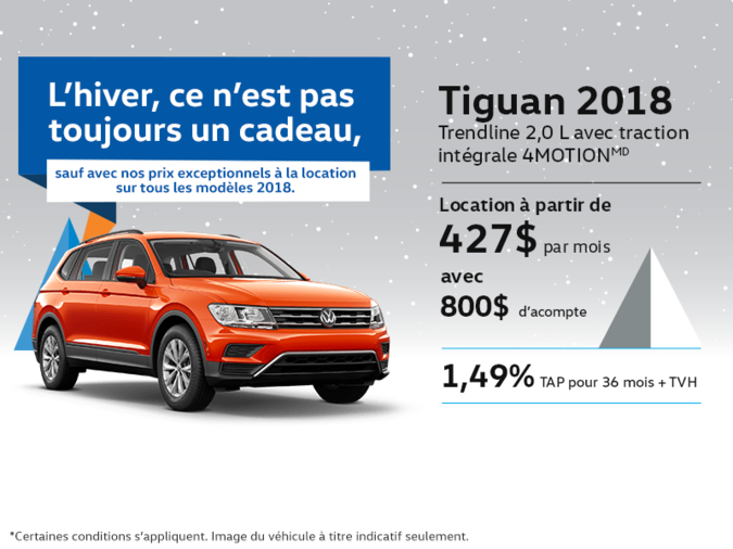 Obtenez la Tiguan 2018 dès aujourd'hui