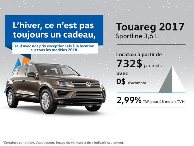 Obtenez la Touareg 2017 dès aujourd'hui