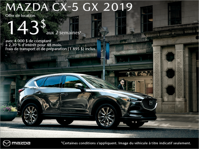 Procurez-vous le Mazda CX-5 2019 aujourd'hui!