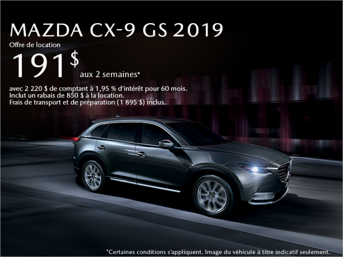 Procurez-vous le Mazda CX-9 2019 aujourd'hui!