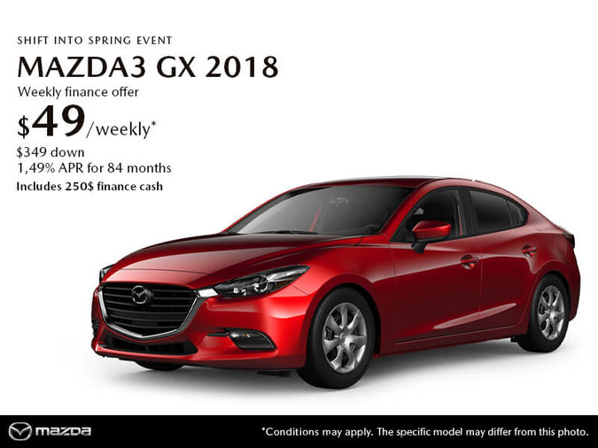 GET THE 2018 MAZDA3 GX TODAY!