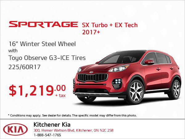 Get Winter Steel Wheel Tires for Your Sportage SX Turbo and EX Tech!