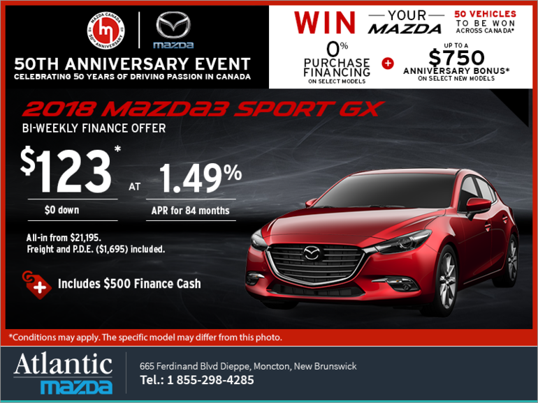 Get the 2018 Mazda3 Sport Today!
