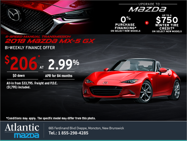 Get the 2018 Mazda MX-5 Today!