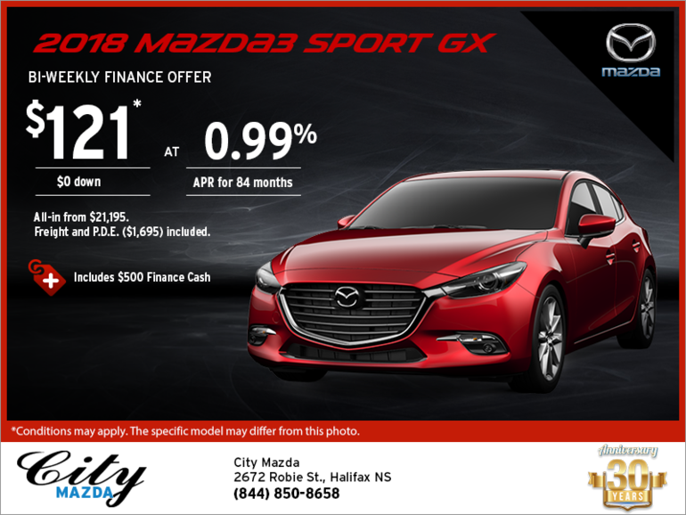 Get the 2018 Mazda3 Sport Today!