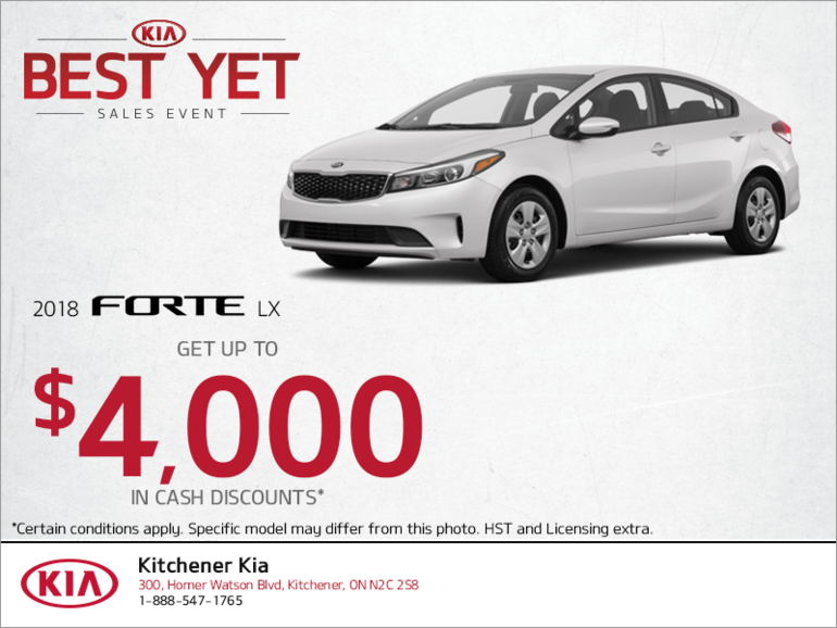 Get the 2018 Kia Forte!